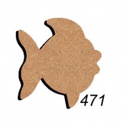 Poisson 15 cm support bois pour mosaïque