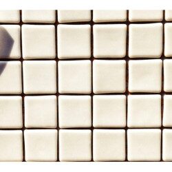Blanc  2.5 cm mosaïque émaux de verre par 100g