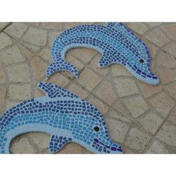 Dauphin en mosaïque modèle pour loisirs créatifs