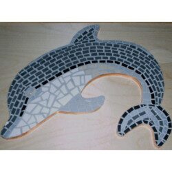 Dauphin en mosaïque modèle pour loisirs créatifs