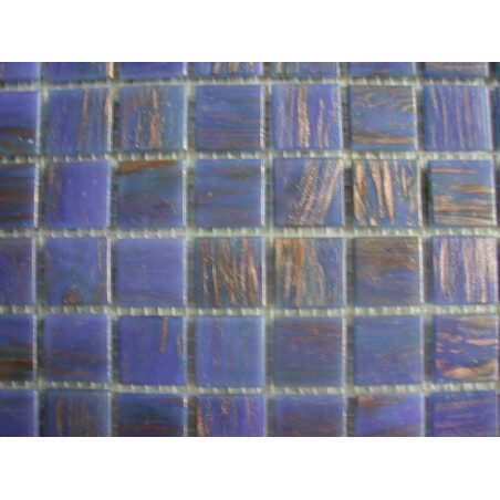 Bleu mosaïque pâte de verre 2 cm bleu lavande gemme par plaque 32.5 cm