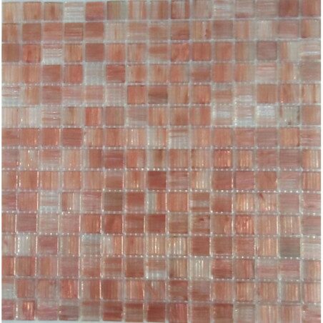 Brun mosaïque pâte de verre brun cuivre gemmé plaque 32.5 cm