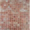 Brun mosaïque pâte de verre brun cuivre gemmé plaque 32.5 cm