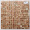 Brun mosaïque pâte de verre brun cuivre gemmé plaque 32.5 cm