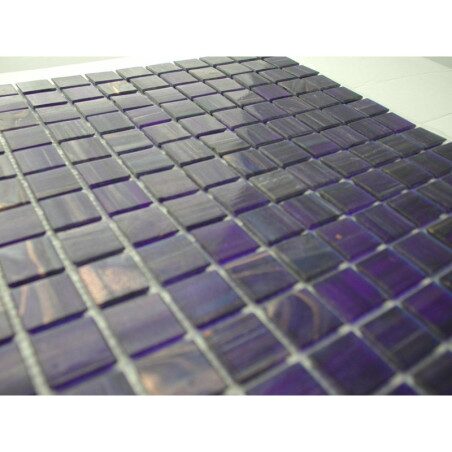 Bleu violet Extra Dark gemme mosaique pate de verre par 25 carreaux