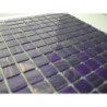 Bleu violet Extra Dark gemme mosaique pate de verre par 25 carreaux