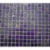 Bleu violet Extra Dark gemme mosaique pate de verre par 25 carreaux