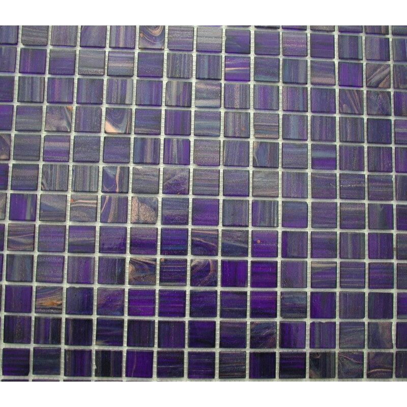 Bleu mosaïque pâte de verre bleu violet Extra Dark par plaque 32.5 cm
