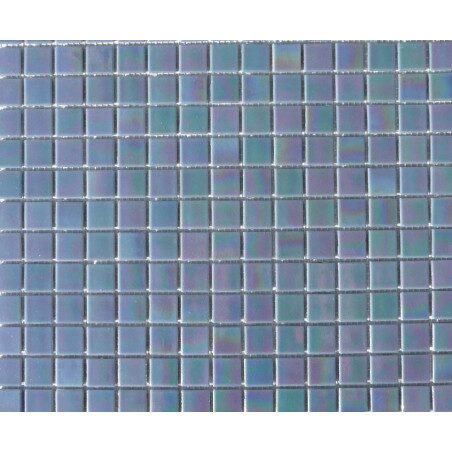 Gris bleu nacré mosaique pâte de verre par 25 carreaux