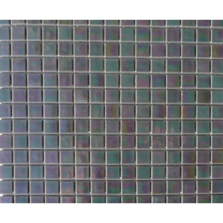 Gris argent nacré gloss mosaique pâte de verre par 25 carreaux