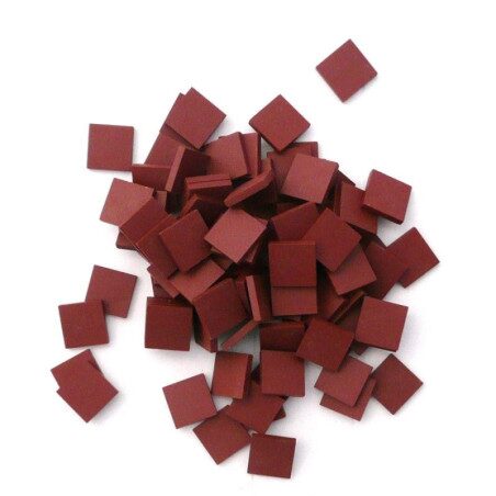 Rouge brique micro mosaïque 1.2 cm grès antique Winckelmans 100g