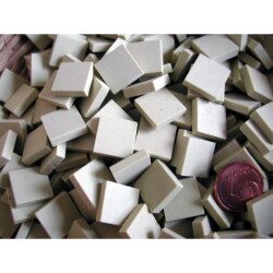 Blanc micro mosaïque 1.2 cm grès antique Winckelmans 100 g