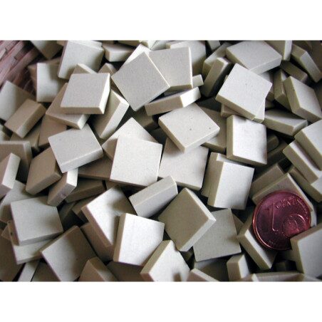Blanc micro mosaïque 1.2 cm grès antique Winckelmans 100 g