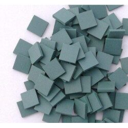 Vert uni micro mosaïque 1.2 cm grès antique Winckelmans 100g