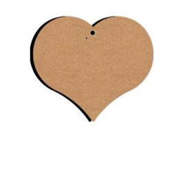Coeur 10 cm support bois médium mdf pour mosaïque