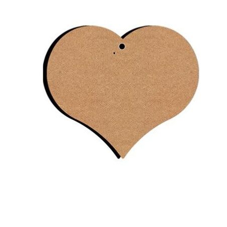 Coeur 10 cm support bois médium mdf pour mosaïque