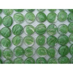 Vert bille de verre plate vert ruban galet de 30 mm par 10
