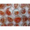 Orange bille de verre plate rouge orange ruban de 30 mm par 10 unités