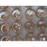 Rose bille de verre plate rose translucide galet de 30 mm par 200 grammes