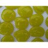 Jaune bille de verre plate jaune citrus galet de 40 mm par 5
