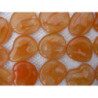 Orange bille de verre plate orange clair galet de 40 mm par 5