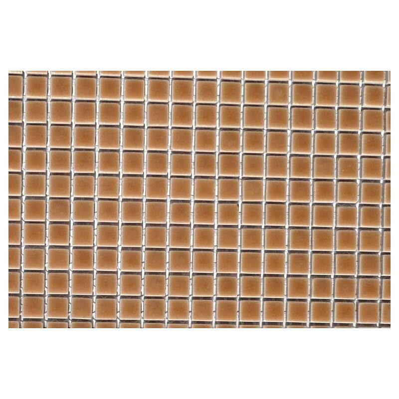 Brun caramel micro mosaïque brillant par 100g