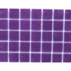 Rose mauve foncé mosaïque pâte de verre sans bulle 2 par 2cm par 25 carreaux