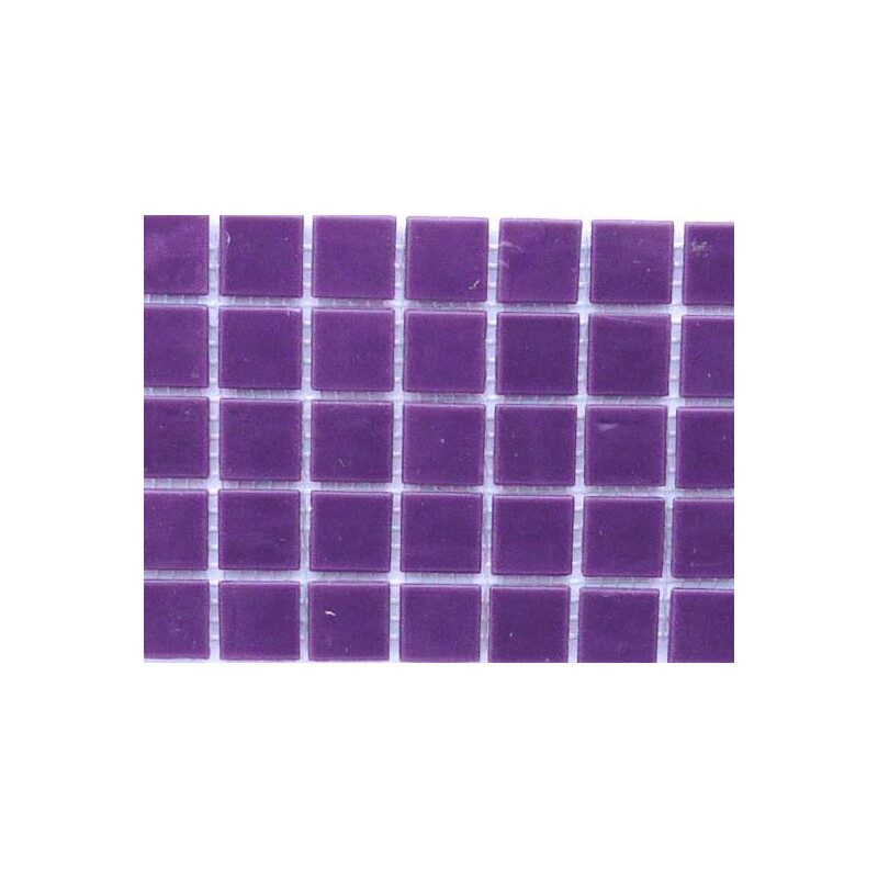 Rose mauve foncé mosaïque pâte de verre sans bulle 2 par 2cm par 25 carreaux