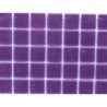 Rose mauve foncé mosaïque pâte de verre sans bulle 2 par 2cm par 25 carreaux
