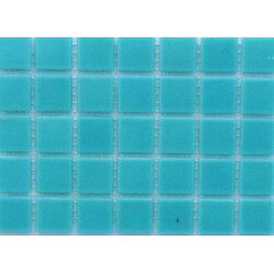 Vert mosaïque pâte de verre vert bleu atoll par plaque 32.5 cm