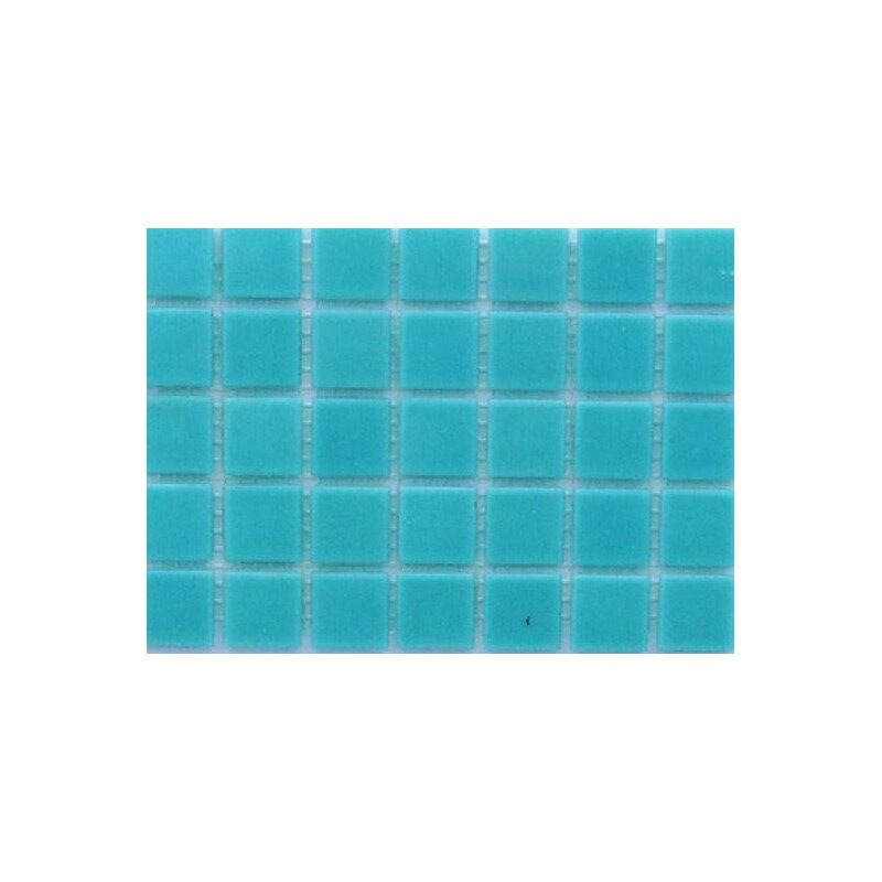 Vert mosaïque pâte de verre vert bleu atoll par plaque 32.5 cm