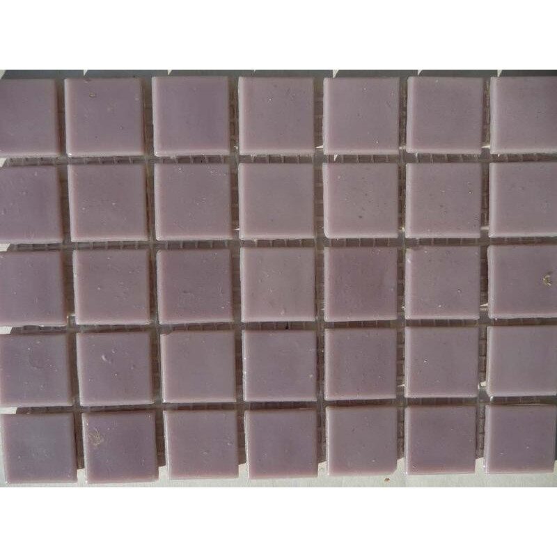 Rose mosaïque pâte de verre rose mauve clair par plaque 32.5 cm