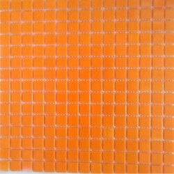 Orange jaune mosaïque pâte de verre sans bulle 2 par 2 cm par 25 carreaux