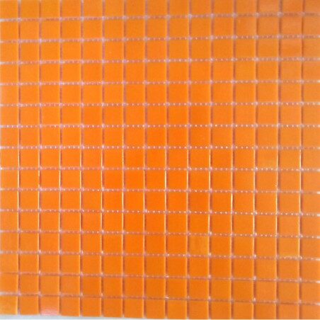 Orange jaune mosaïque pâte de verre sans bulle 2 par 2 cm par 25 carreaux