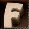 Lettre F en bois MDF à faire en mosaique
