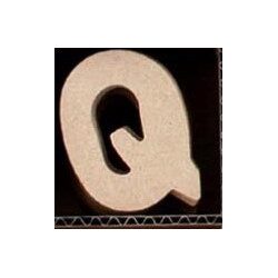 Lettre Q en bois MDF à faire en mosaique