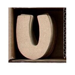 Lettre U en bois MDF à faire en mosaique