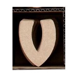Lettre V en bois MDF 8 cm à faire en mosaique