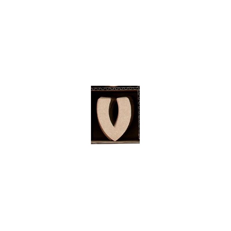 Lettre V en bois MDF 8 cm à faire en mosaique
