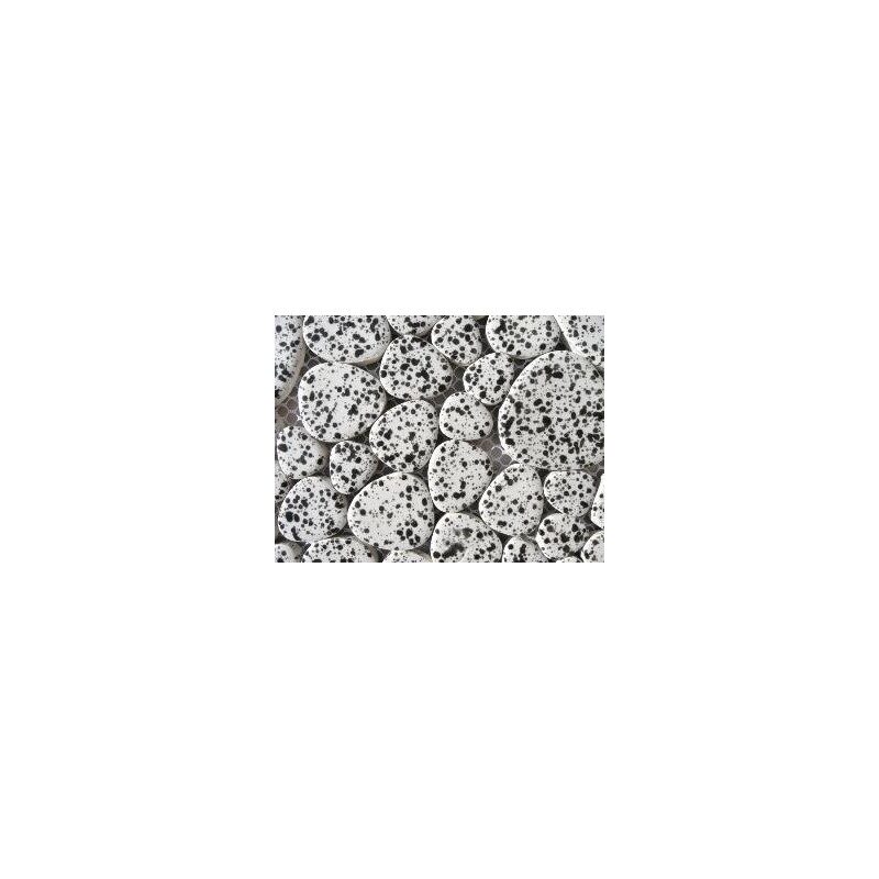 Blanc encre de chine mosaïque galets émaillés par 200g