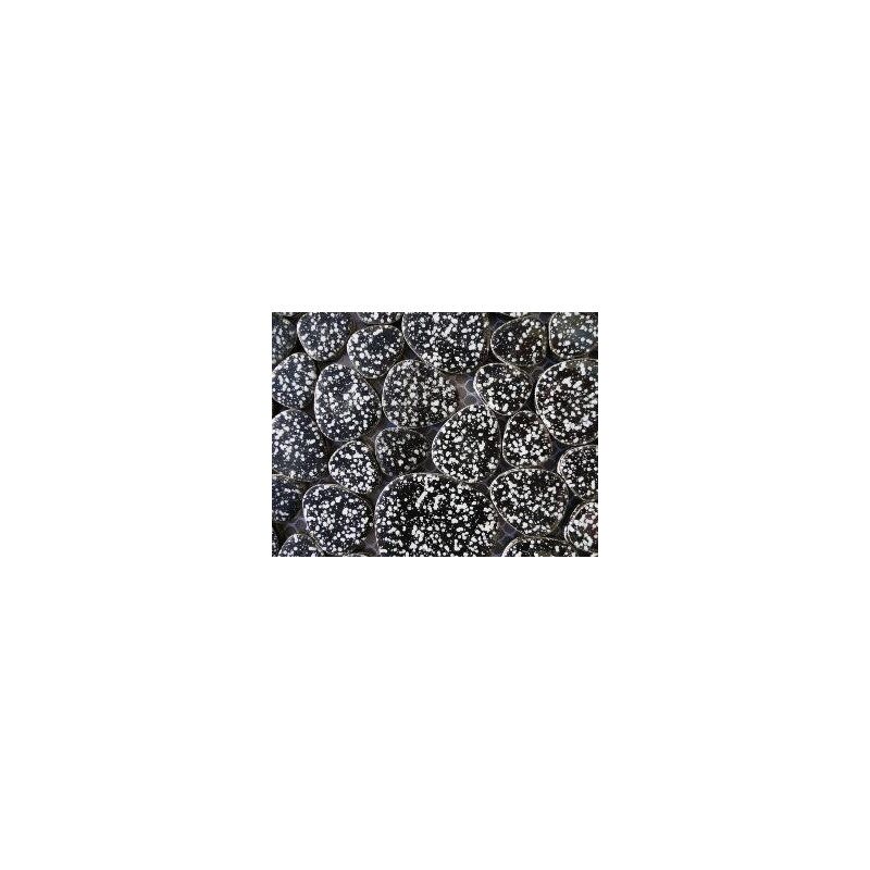 Noir moucheté mosaïque galets émaillés par 200g