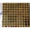 Jaune mosaïque doré miroir 2 par 2 cm par 28 tesselles