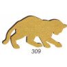 Chat joueur 17 par 9 cm support bois pour mosaïque