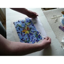 Feuille plastique transparente pour mosaique 32*32 cm par 10