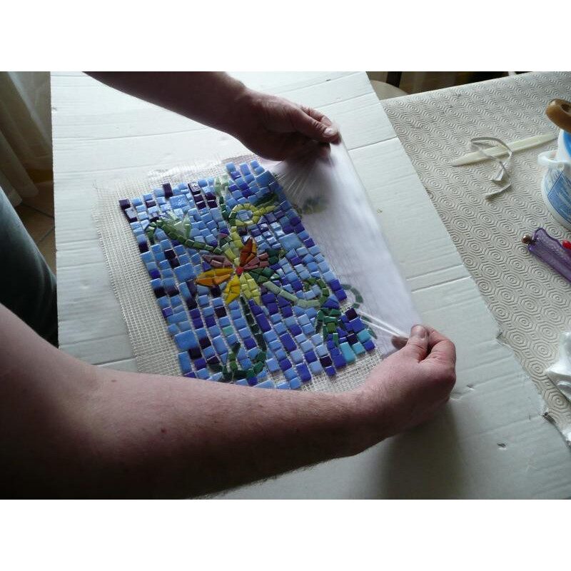 Feuille plastique transparente pour mosaique 32*32 cm par 10
