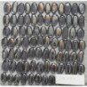 Gris bille de verre plate gris nacré mauve barrette 45 mm par 10