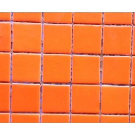 Orange vif mosaïque émaux par 100g