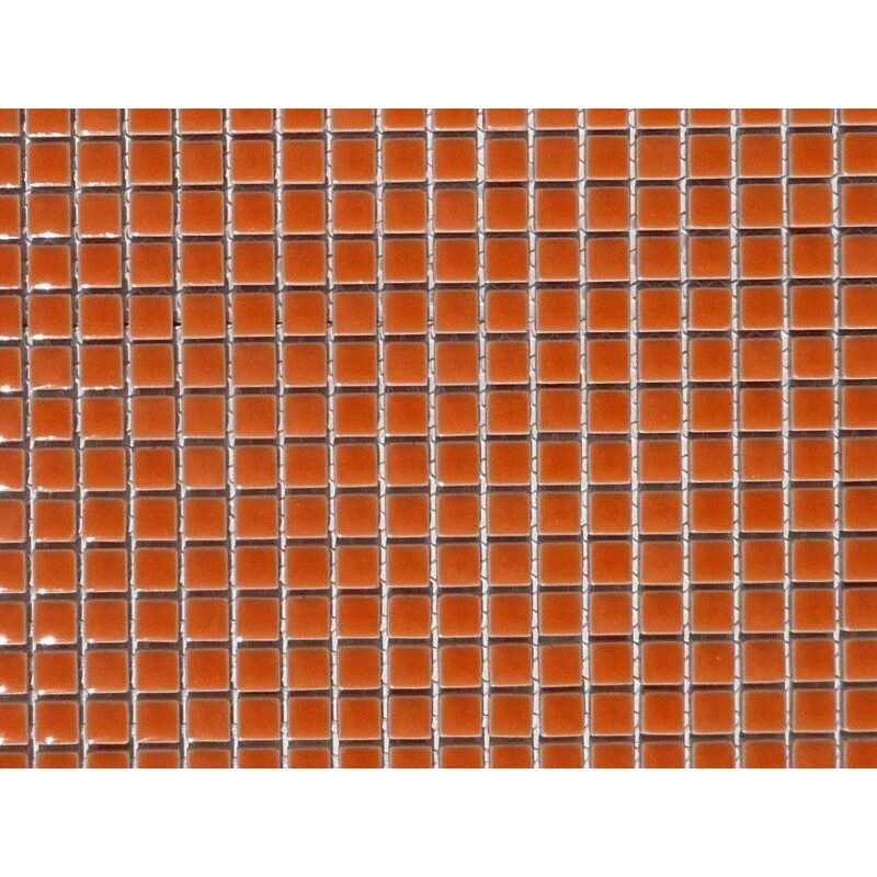 Orange micro mosaïque brillant par plaque 30 cm