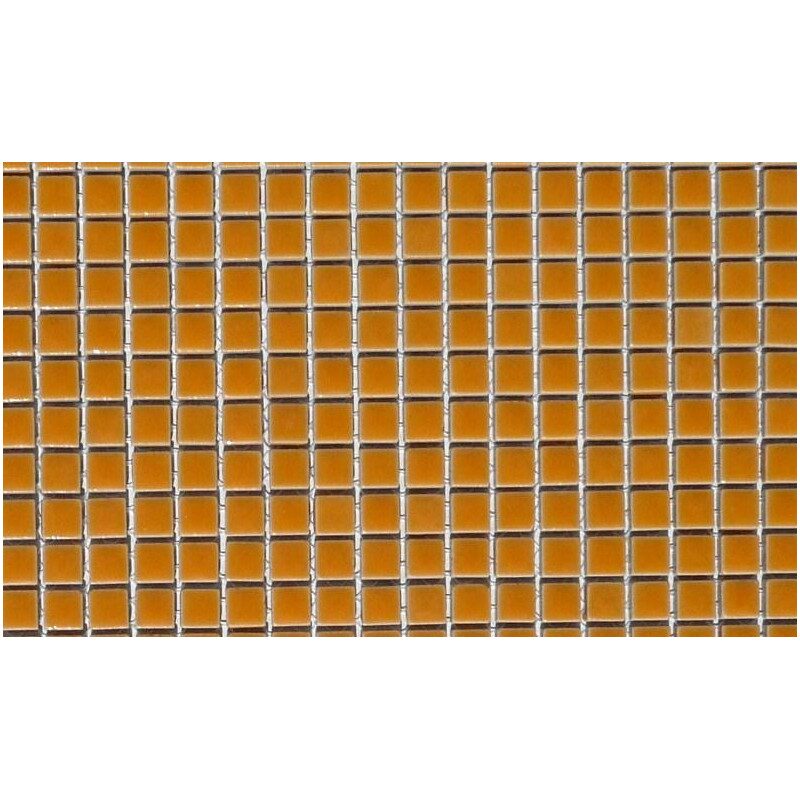 Jaune orange micro mosaïque brillant par plaque 30 cm