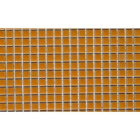 Jaune orange micro mosaïque brillant par plaque 30 cm